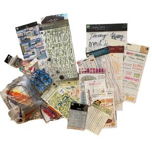 19 Item Craft Lot Transfers Stickers Pins Dream Catcher Kits Teacher Scrapbook